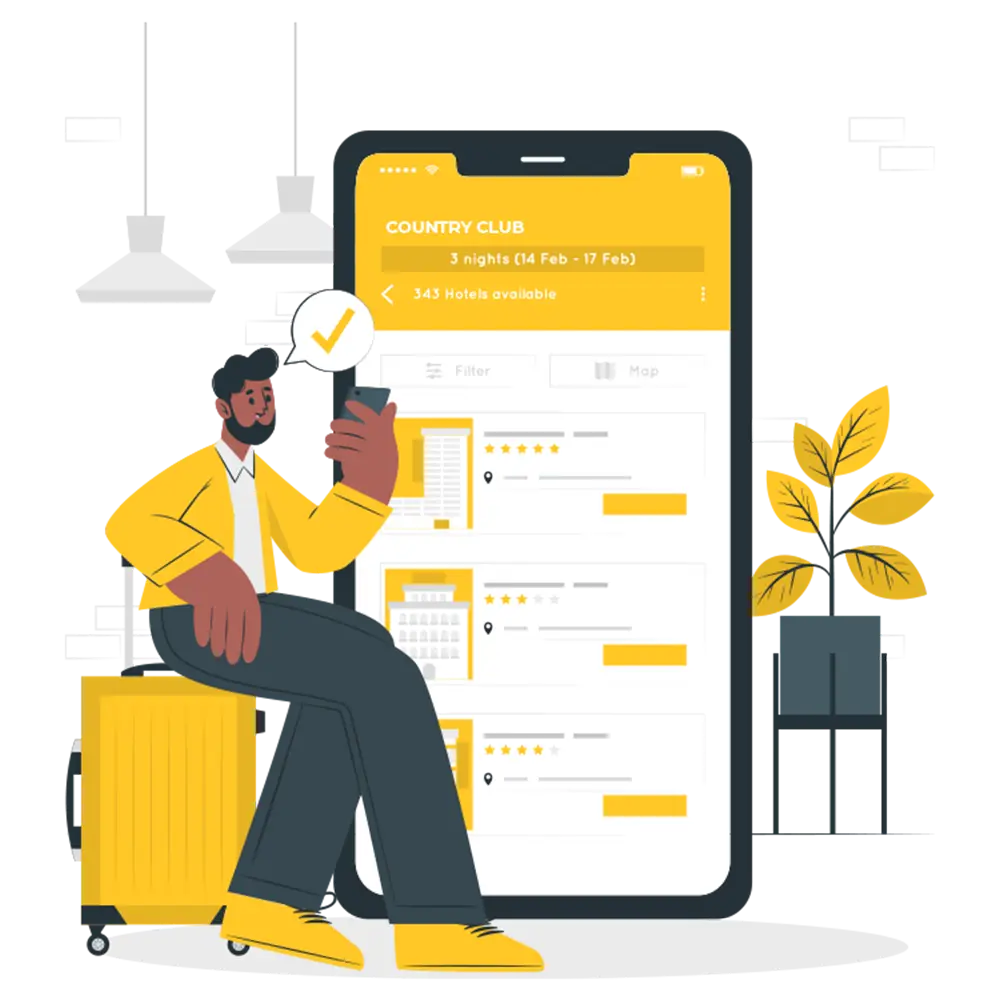 Country Club mobile app for holidays and clubbing services